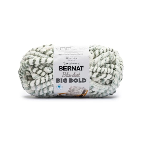 Bernat Blanket Big Bold Crochet Yarn in Green Bold (300g/10.5oz) by Yarnspirations